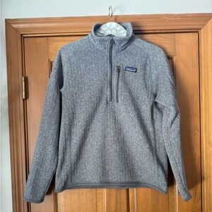 Patagonia Men's 3/4 Zip Sweater in Heather Gray